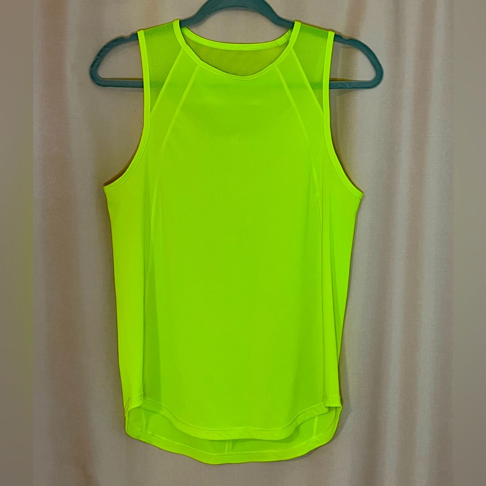 Women's Lululemon Sculpt Tank Top *Back Vent Neon Yellow 8